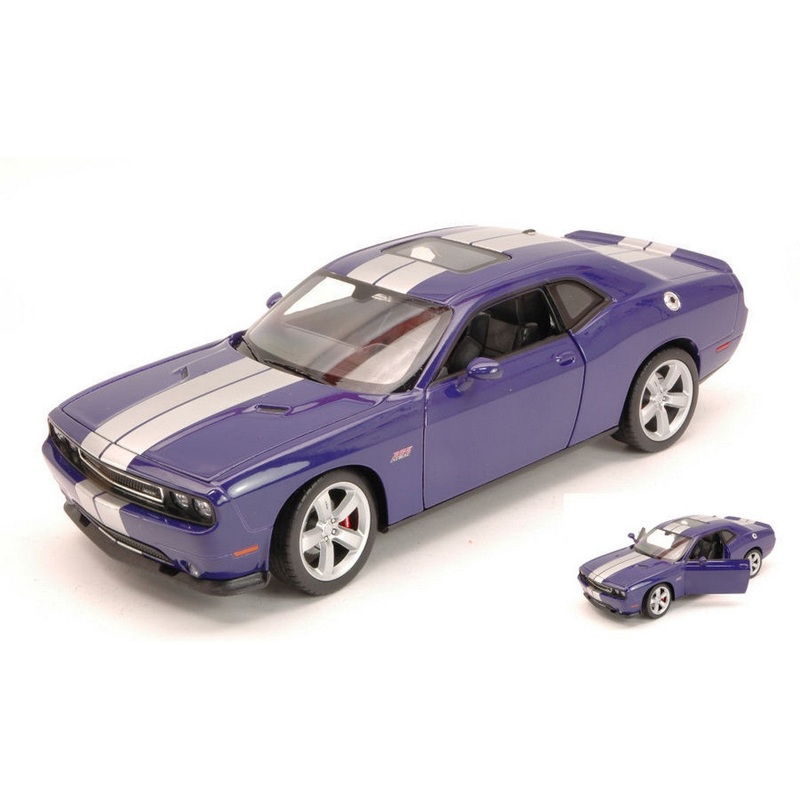 SCALE MODEL COMPATIBLE WITH DODGE CHALLENGER SRT 2013 PURPLE 1:24 WELLY WE4049