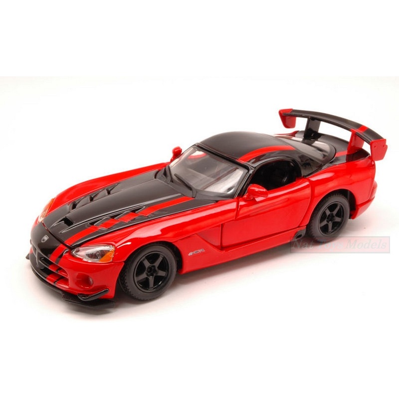 SCALE MODEL COMPATIBLE WITH DODGE VIPER SRT 10 ACR 2007 RED/BLACK 1:24 BURAGO BU22114R