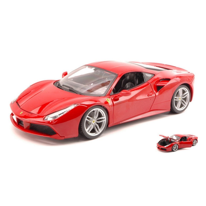 SCALE MODEL COMPATIBLE WITH FERRARI 488 GTB 2015 RED 1:18 BURAGO BU16008R