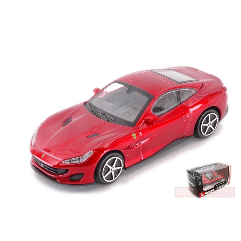 SCALE MODEL COMPATIBLE WITH FERRARI PORTOFINO METALLIC RED 1:43 BURAGO BU36051