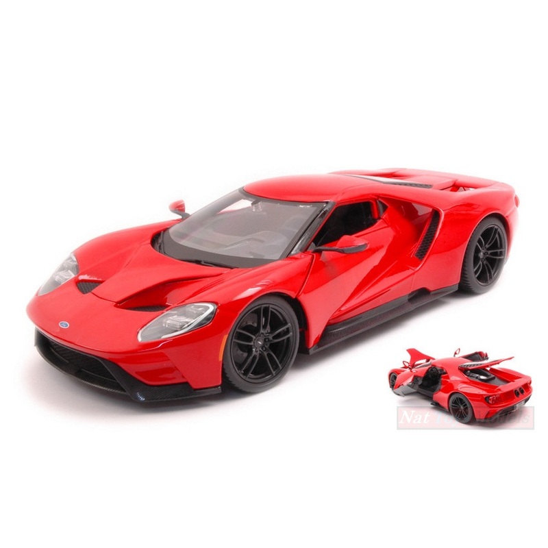 SCALE MODEL COMPATIBLE WITH FORD GT 2017 RED 1:18 MAISTO MI31384RR