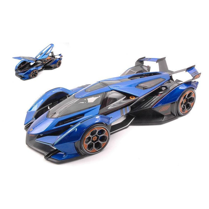 SCALE MODEL COMPATIBLE WITH LAMBORGHINI V12 VISION GRAN TURISMO 2021 BLUE 1:18 MAISTO MI36454B