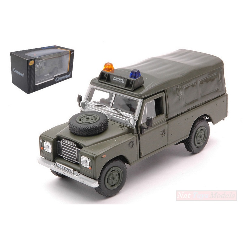SCALE MODEL COMPATIBLE WITH LAND ROVER SERIES III 109 SOFT TOP MILITAR GREEN 1:43 CARARAMA CA4-51741