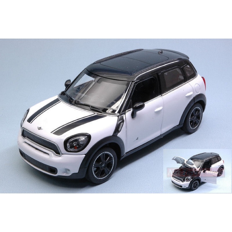 SCALE MODEL COMPATIBLE WITH MINI COOPER S COUNTRY (R60) WHITE/BLACK 1:24 RASTAR RAT56400W