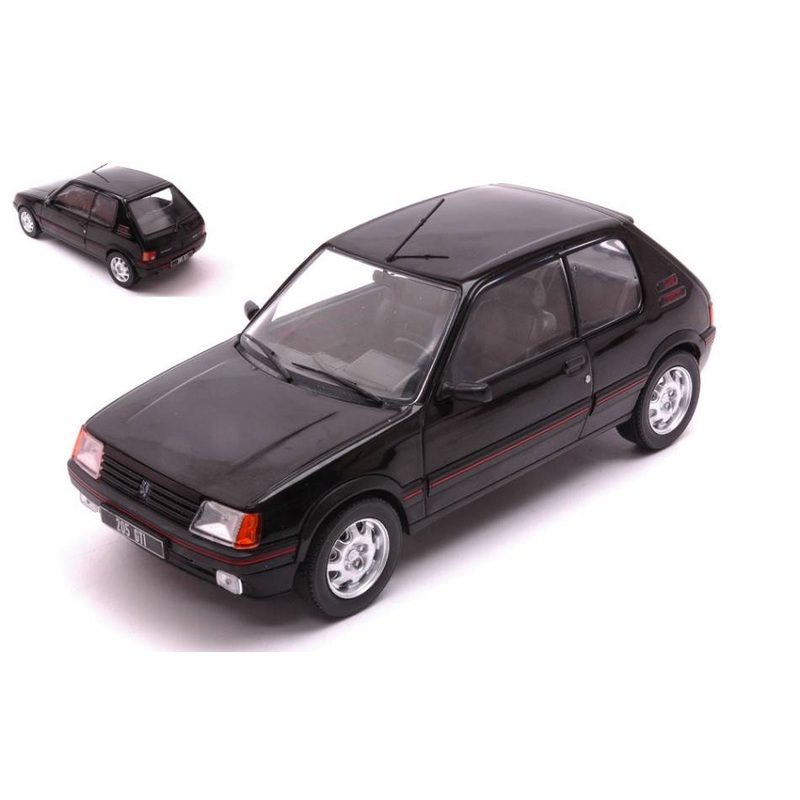 SCALE MODEL COMPATIBLE WITH PEUGEOT 205 GTI 1988 BLACK 1:24 WHITEBOX WB124161