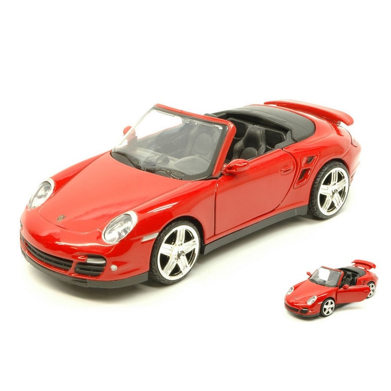 SCALE MODEL COMPATIBLE WITH PORSCHE 911 (997) TURBO CABRIO 2005 RED 1:24 MOTORMAX MTM73348RD