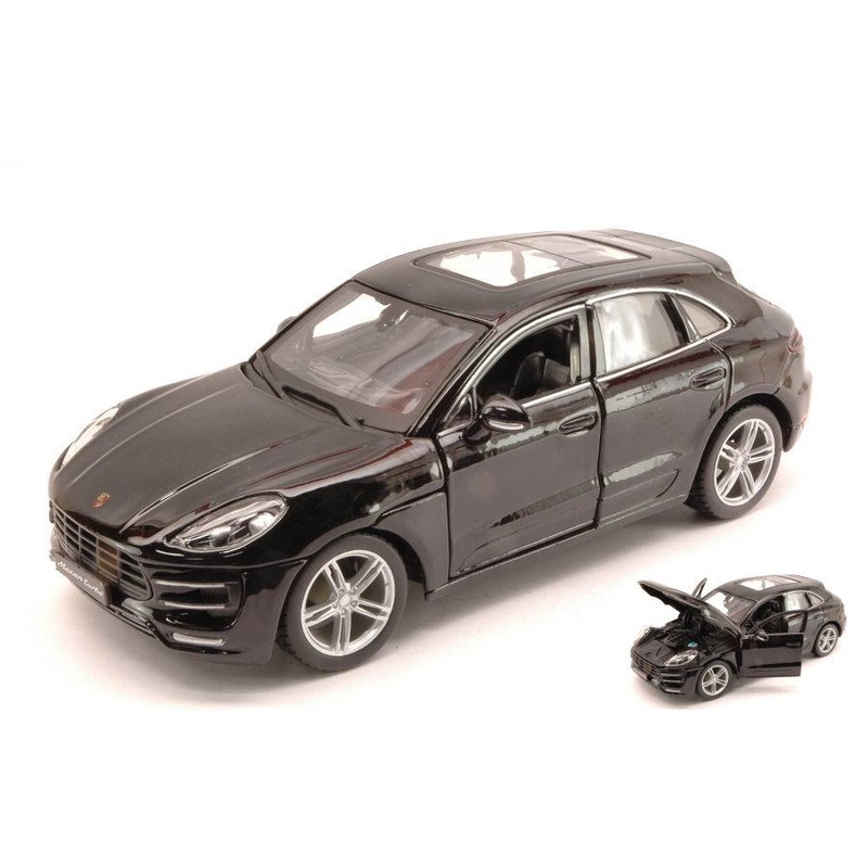 SCALE MODEL COMPATIBLE WITH PORSCHE MACAN 2013 BLACK 1:24 BURAGO BU21077BK