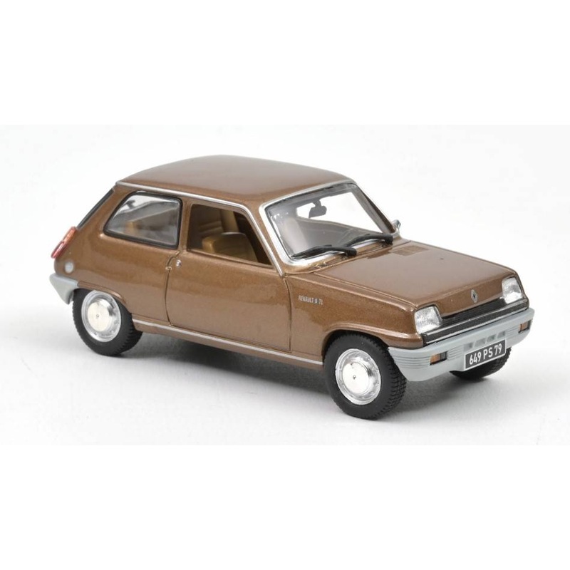 SCALE MODEL COMPATIBLE WITH RENAULT 5 TL 1974 BROWN METALLIC 1:43 NOREV NV510529