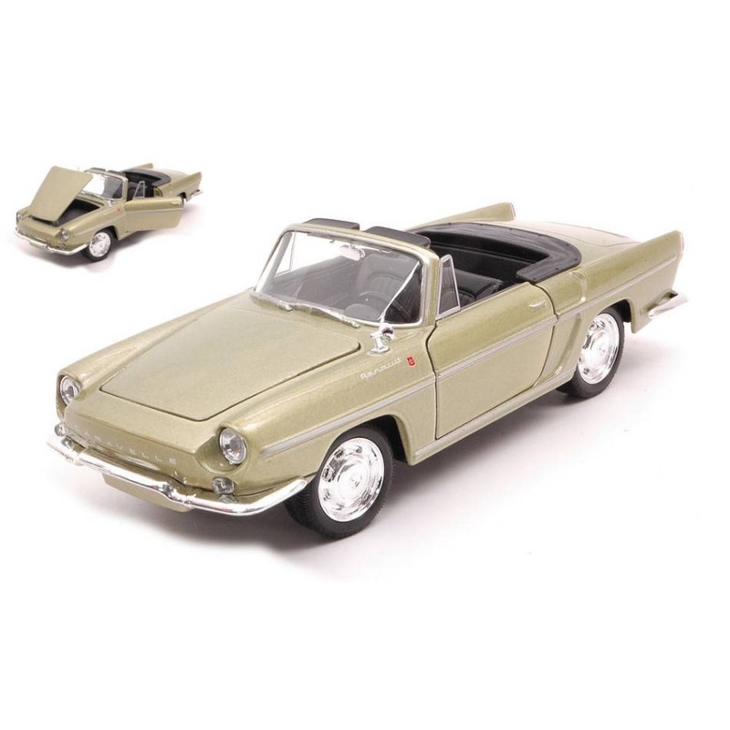 SCALE MODEL COMPATIBLE WITH RENAULT CARAVELLE METALLIC LIGHT GREEN 1:24 WELLY WE24068GR