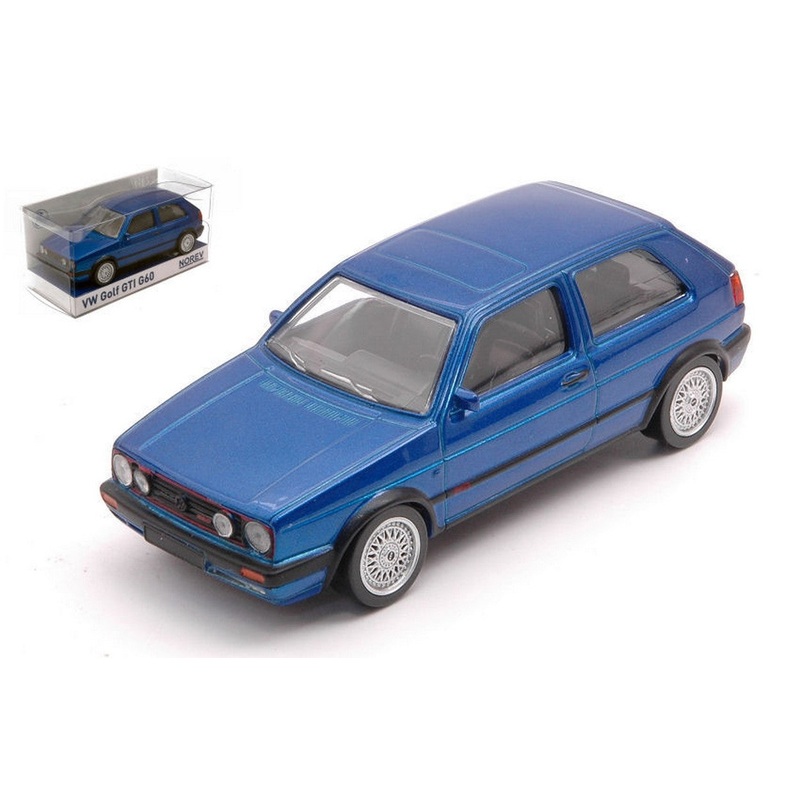 SCALE MODEL COMPATIBLE WITH VW GOLF GTI G60 1990 BLUE METALLIC 1:43 NOREV NV840064