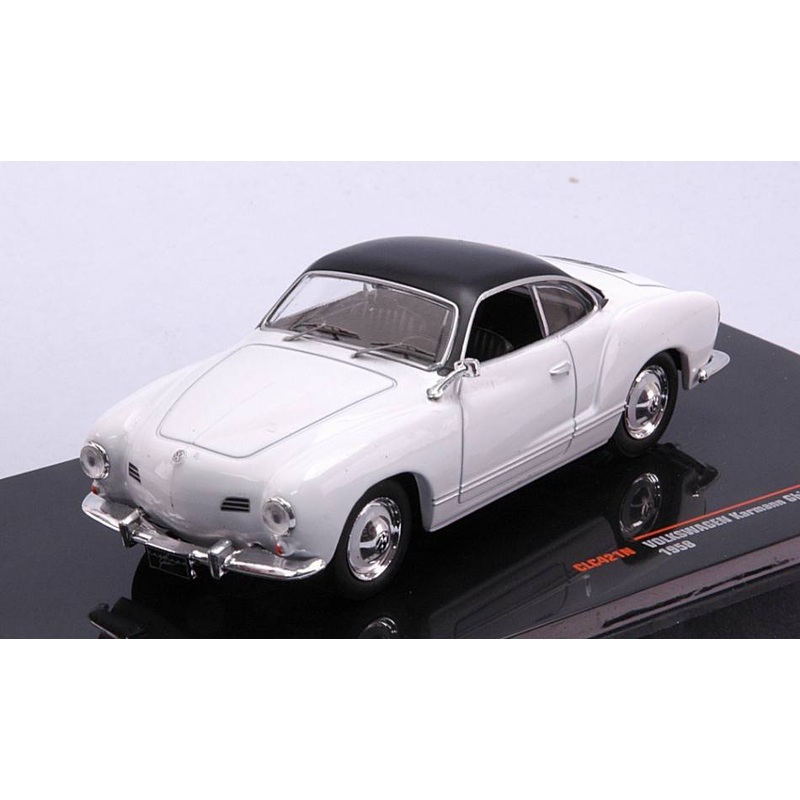 SCALE MODEL COMPATIBLE WITH VW KARMANN GHIA COUPE 1962 WHITE 1:43 IXO MODEL CLC421N