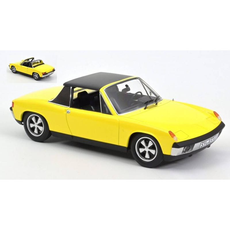 SCALE MODEL COMPATIBLE WITH VW PORSCHE 914-6 1973 YELLOW 1:18 NOREV NV187689