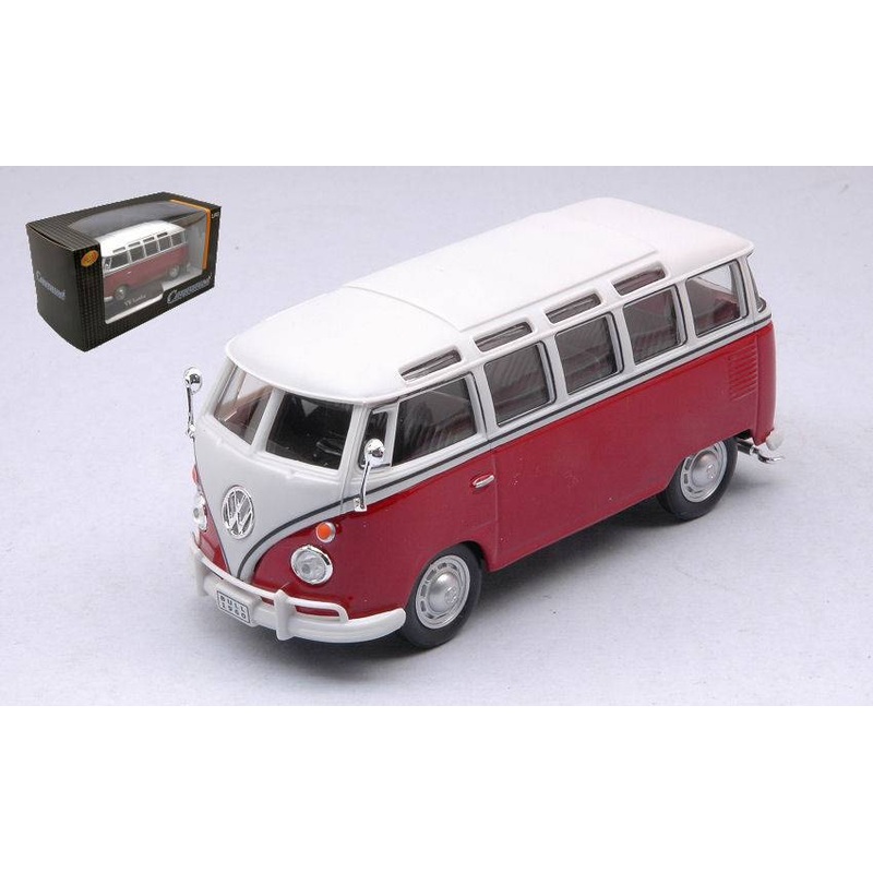 SCALE MODEL COMPATIBLE WITH VW T1 SAMBA RED/WHITE 1:43 CARARAMA CA4-60346